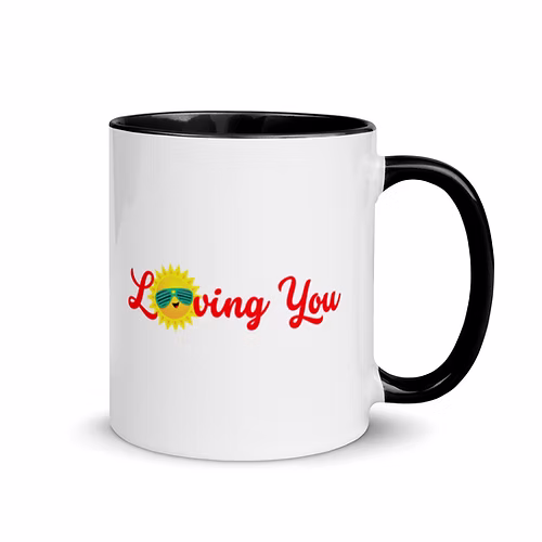 Loving You Mug with Color Inside