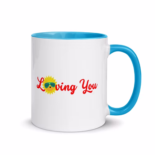 Loving You Mug with Color Inside